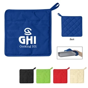 Quilted Cotton Canvas Pot Holder | https://www.bestnamebadges.com