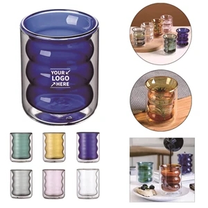 Stemless Double Wall Wave Glasses
