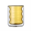 Stemless Double Wall Wave Glasses | https://www.bestnamebadges.com