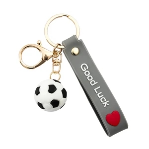 PVC Mini Football Pendant Keychain