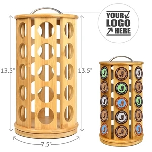 Bamboo Coffee Pod Organizer Compatible With K-Cups