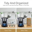 Bamboo Coffee Pod Organizer Compatible With K-Cups | https://www.bestnamebadges.com