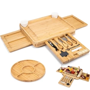 Bamboo Cheese Board Set