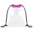 Clear Stadium Drawstring Sportpack | https://www.bestnamebadges.com