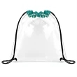 Clear Stadium Drawstring Sportpack | https://www.bestnamebadges.com