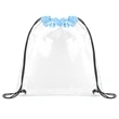 Clear Stadium Drawstring Sportpack (Ocean) | https://www.bestnamebadges.com