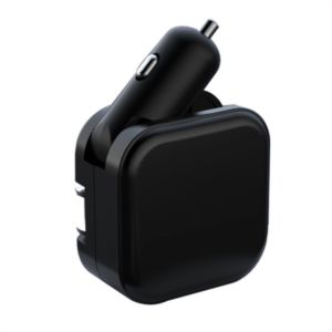 2 in 1 Dual Port USB Car Travel Charger