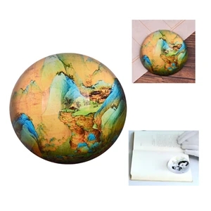 Round Crystal Paperweight with Flat Edge