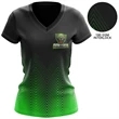 Women's 180 GSM Poly Interlock Short Sleeve V-Neck T-Shirt | https://www.bestnamebadges.com