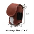 Leather Portable Golf Ball Holder Bag | https://www.bestnamebadges.com