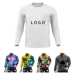 Long Sleeve Men's Digitally Printed T-Shirt