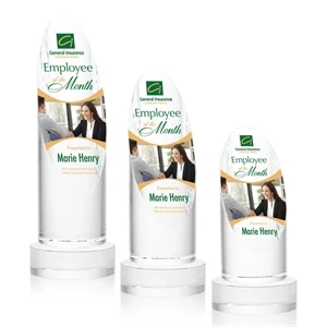 Lauder VividPrint™ Award on Base - Clear | https://www.bestnamebadges.com