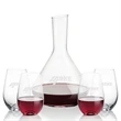 Terrassa Carafe & Boston Stemless Wine | https://www.bestnamebadges.com