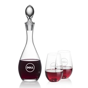 Malvern Decanter & Boston Stemless Wine | https://www.bestnamebadges.com