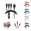 Three In One Nylon Braided Fast Charge Data Cable | https://www.bestnamebadges.com