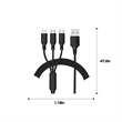 Three In One Nylon Braided Fast Charge Data Cable | https://www.bestnamebadges.com
