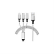 Three In One Nylon Braided Fast Charge Data Cable | https://www.bestnamebadges.com