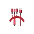 Three In One Nylon Braided Fast Charge Data Cable | https://www.bestnamebadges.com