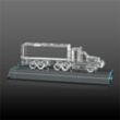 Crystal 18 Wheeler on Base 3D - Clear | https://www.bestnamebadges.com