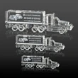 Crystal 18 Wheeler Award 3D | https://www.bestnamebadges.com