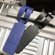 Leather Luggage Tag | https://www.bestnamebadges.com