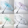 MOQ 30 Creative Transparent Sakura Reverse Umbrella | https://www.bestnamebadges.com