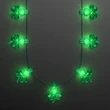 LED Shamrock Big Bulbs String Lights Necklace | https://www.bestnamebadges.com