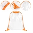 Large Clear Stadium Drawstring Backpack | https://www.bestnamebadges.com
