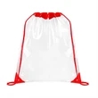 Large Clear Stadium Drawstring Backpack | https://www.bestnamebadges.com