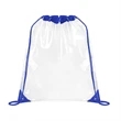 Large Clear Stadium Drawstring Backpack | https://www.bestnamebadges.com