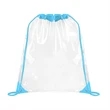Large Clear Stadium Drawstring Backpack | https://www.bestnamebadges.com
