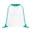 Large Clear Stadium Drawstring Backpack | https://www.bestnamebadges.com