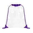Large Clear Stadium Drawstring Backpack | https://www.bestnamebadges.com