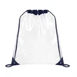 Large Clear Stadium Drawstring Backpack | https://www.bestnamebadges.com