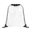 Large Clear Stadium Drawstring Backpack | https://www.bestnamebadges.com