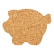 Pig Shaped Cork Coaster | https://www.bestnamebadges.com