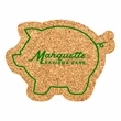 Pig Shaped Cork Coaster | https://www.bestnamebadges.com