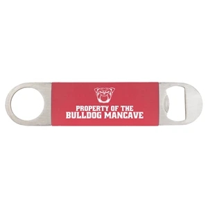 Red Silicone & Stainless Steel Bottle Opener