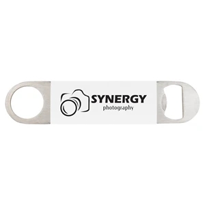 White Silicone & Stainless Steel Bottle Opener