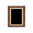 Walnut Finish Plaque w/Rosettes | https://www.bestnamebadges.com