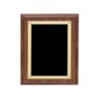 Walnut Finish Plaque w/Rosettes | https://www.bestnamebadges.com