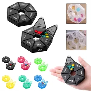 Weekly Pill Dispenser and Reminder Pill Box