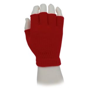 Fingerless Knit Glove with Direct Embroidery