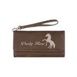 Rustic/Silver Leatherette Wallet with Strap | https://www.bestnamebadges.com