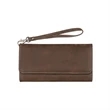 Rustic/Silver Leatherette Wallet with Strap | https://www.bestnamebadges.com