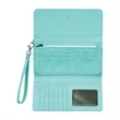 Teal Leatherette Wallet with Strap | https://www.bestnamebadges.com