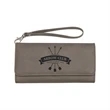 Gray Leatherette Wallet with Strap | https://www.bestnamebadges.com