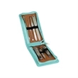 Teal Leatherette Manicure Set | https://www.bestnamebadges.com