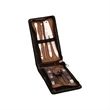 Black/Silver Leatherette Manicure Set | https://www.bestnamebadges.com
