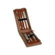 Dark Brown Leatherette Manicure Set | https://www.bestnamebadges.com